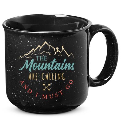The Mountains Are Calling And I Must Go Gift Camping Gift 15oz Campfire Ceramic Mug