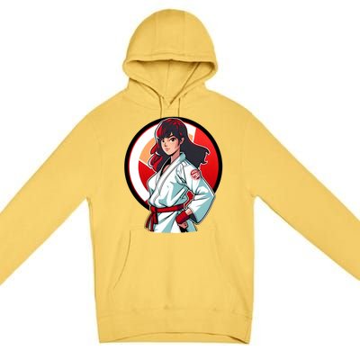 Taekwondo Mom As A Fighter Design Taekwondo Fighter Gift Premium Pullover Hoodie