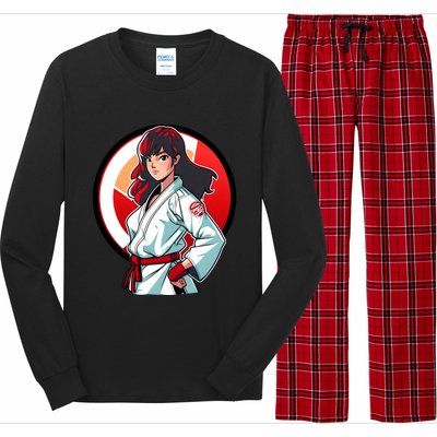 Taekwondo Mom As A Fighter Design Taekwondo Fighter Gift Long Sleeve Pajama Set