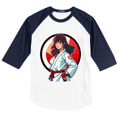 Taekwondo Mom As A Fighter Design Taekwondo Fighter Gift Baseball Sleeve Shirt