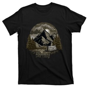 The Mountains Are Calling Adventure Graphic T-Shirt