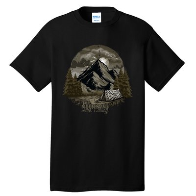 The Mountains Are Calling Adventure Graphic Tall T-Shirt