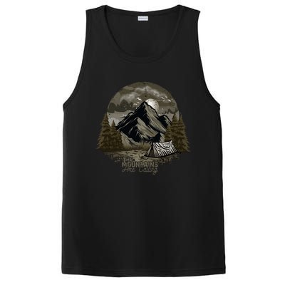 The Mountains Are Calling Adventure Graphic PosiCharge Competitor Tank