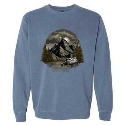 The Mountains Are Calling Adventure Graphic Garment-Dyed Sweatshirt