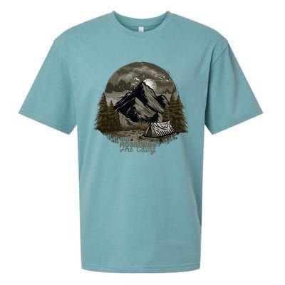 The Mountains Are Calling Adventure Graphic Sueded Cloud Jersey T-Shirt