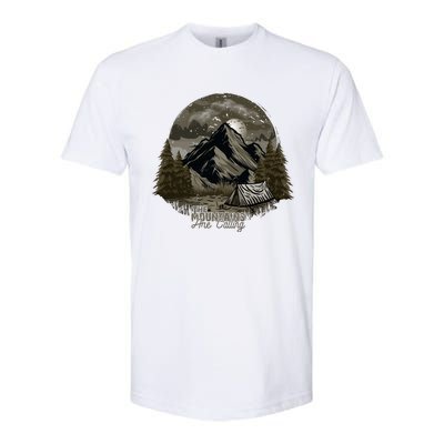 The Mountains Are Calling Adventure Graphic Softstyle CVC T-Shirt