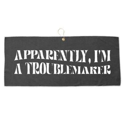 Trouble Maker Apparently IM A Troublemaker Large Microfiber Waffle Golf Towel