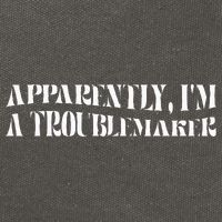 Trouble Maker Apparently IM A Troublemaker Cotton Canvas Backpack