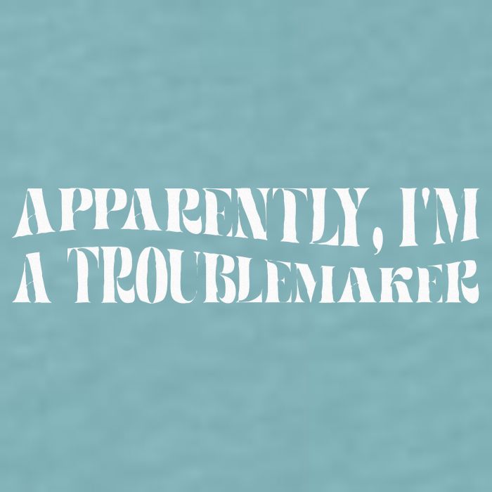 Trouble Maker Apparently IM A Troublemaker Sueded Cloud Jersey T-Shirt
