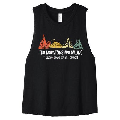 The Mountains Are Calling Space Splash Thunder Everest Women's Racerback Cropped Tank