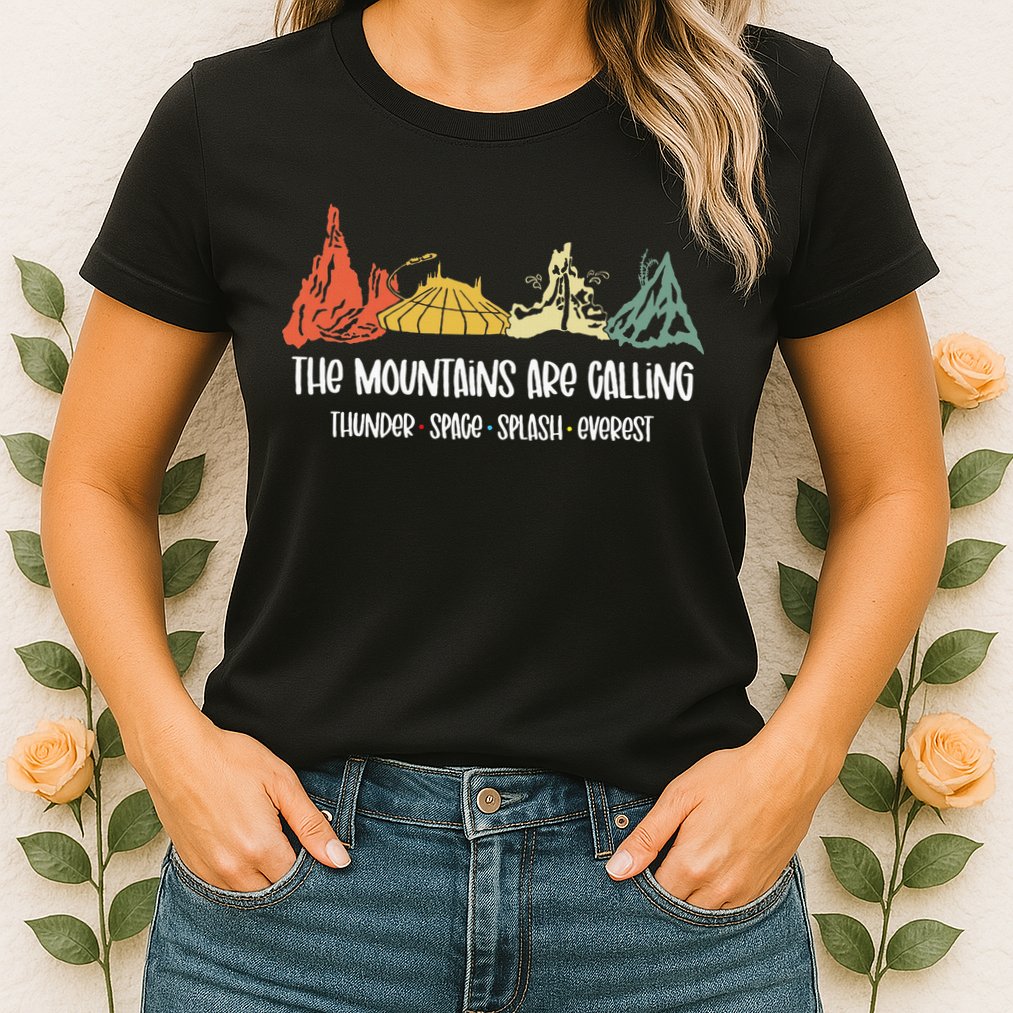 The Mountains Are Calling Space Splash Thunder Everest Womens T-Shirt