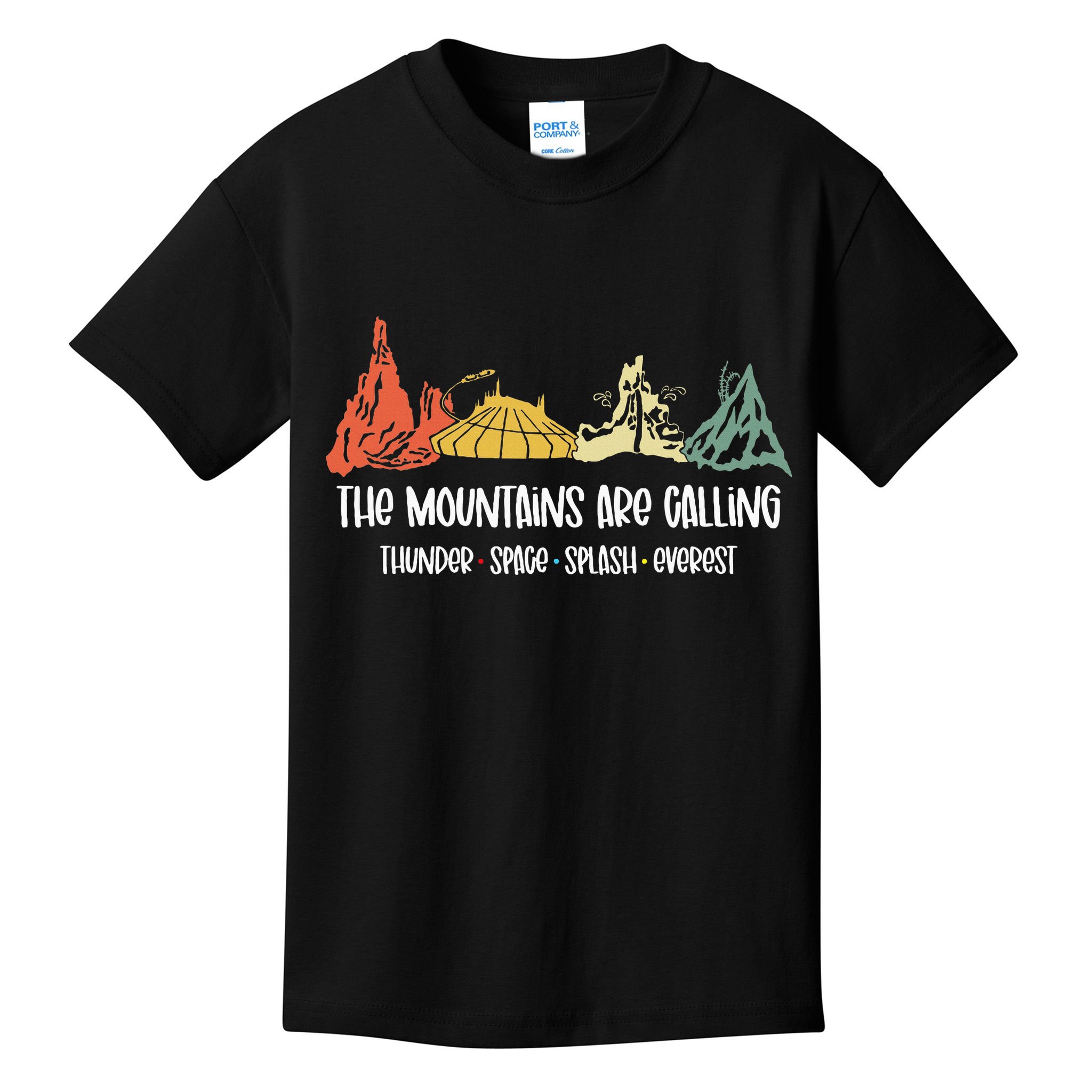The Mountains Are Calling Space Splash Thunder Everest Kids T-Shirt