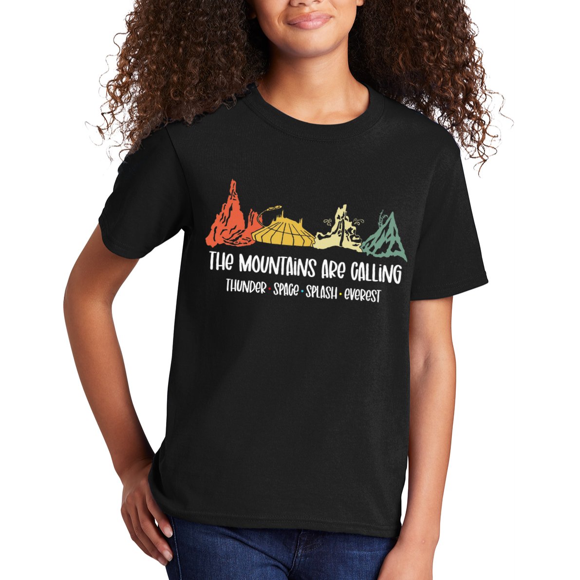 The Mountains Are Calling Space Splash Thunder Everest Kids T-Shirt