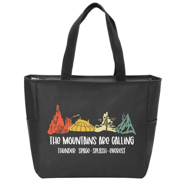 The Mountains Are Calling Space Splash Thunder Everest Zip Tote Bag