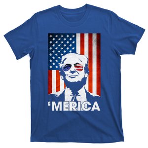 Trump Merica American Flag 4th Of July Murica Patriotic Cute Gift T-Shirt