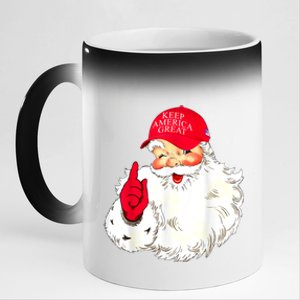 Trump Make A Christmas Great Again Santa Keep America Great Gift 11oz Black Color Changing Mug