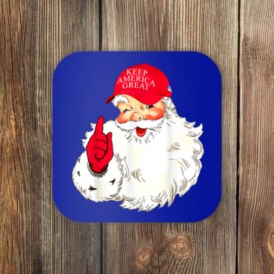 Trump Make A Christmas Great Again Santa Keep America Great Gift Coaster