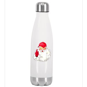 Trump Make A Christmas Great Again Santa Keep America Great Gift Stainless Steel Insulated Water Bottle