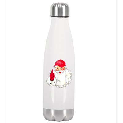 Trump Make A Christmas Great Again Santa Keep America Great Gift Stainless Steel Insulated Water Bottle