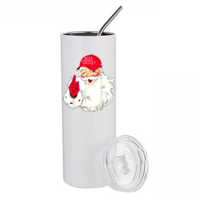 Trump Make A Christmas Great Again Santa Keep America Great Gift Stainless Steel Tumbler