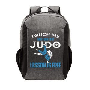 Touch Me And Your First Judo Lesson Is Free Judoka Judoist Vector Backpack