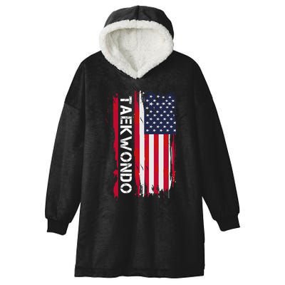 Taekwondo Martial Arts Great Gift Hooded Wearable Blanket
