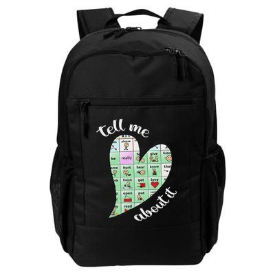 Tell Me About It Speech Pathology Aac Sped Teacher Daily Commute Backpack