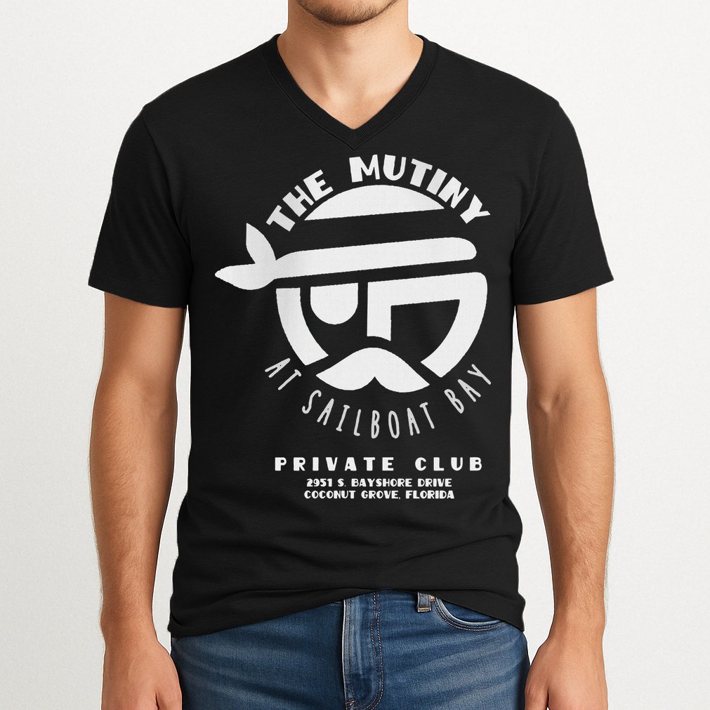 The Mutiny At Sailboat Bay Private Club V-Neck T-Shirt