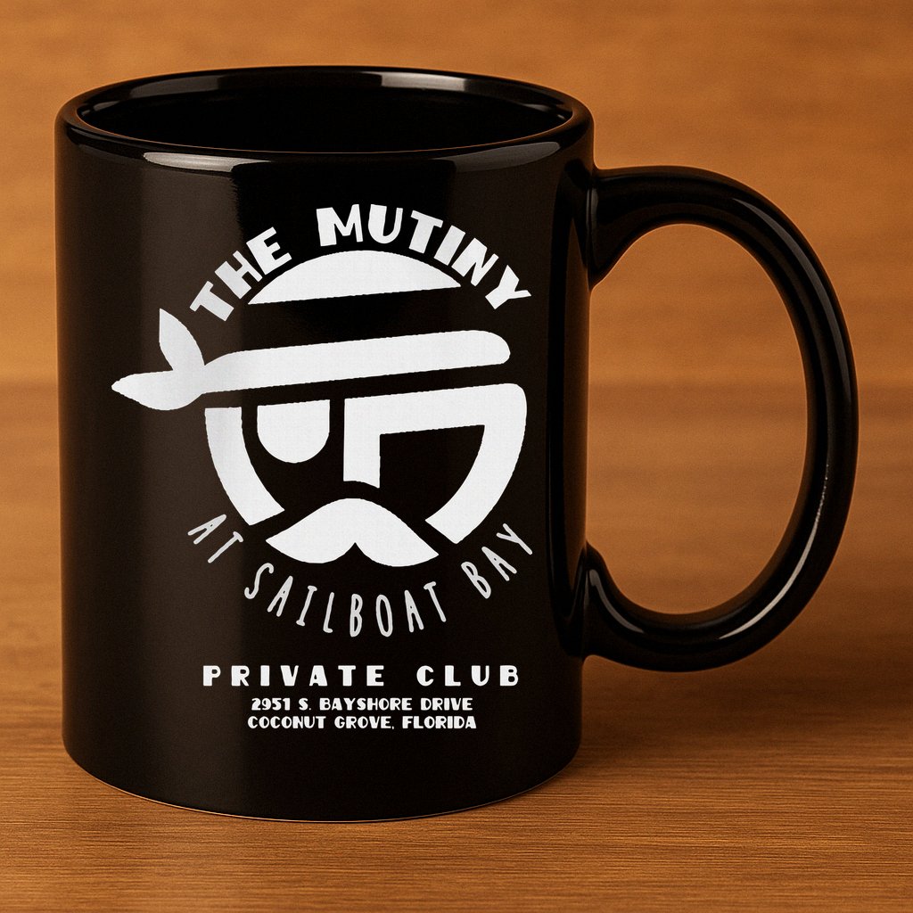 The Mutiny At Sailboat Bay Private Club 11oz C Handle Ceramic Mug