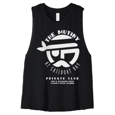 The Mutiny At Sailboat Bay Private Club Women's Racerback Cropped Tank