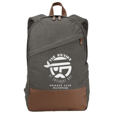 The Mutiny At Sailboat Bay Private Club Cotton Canvas Backpack