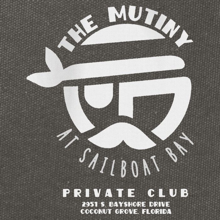 The Mutiny At Sailboat Bay Private Club Cotton Canvas Backpack