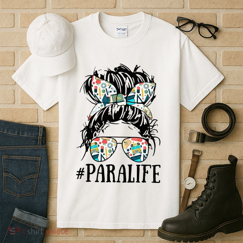 Teacher Messy Bun Paraprofessional Life Tall T-Shirt