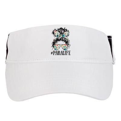 Teacher Messy Bun Paraprofessional Life Adult Drive Performance Visor