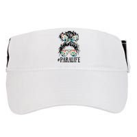 Teacher Messy Bun Paraprofessional Life Adult Drive Performance Visor