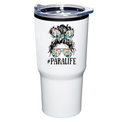 Teacher Messy Bun Paraprofessional Life Tumbler