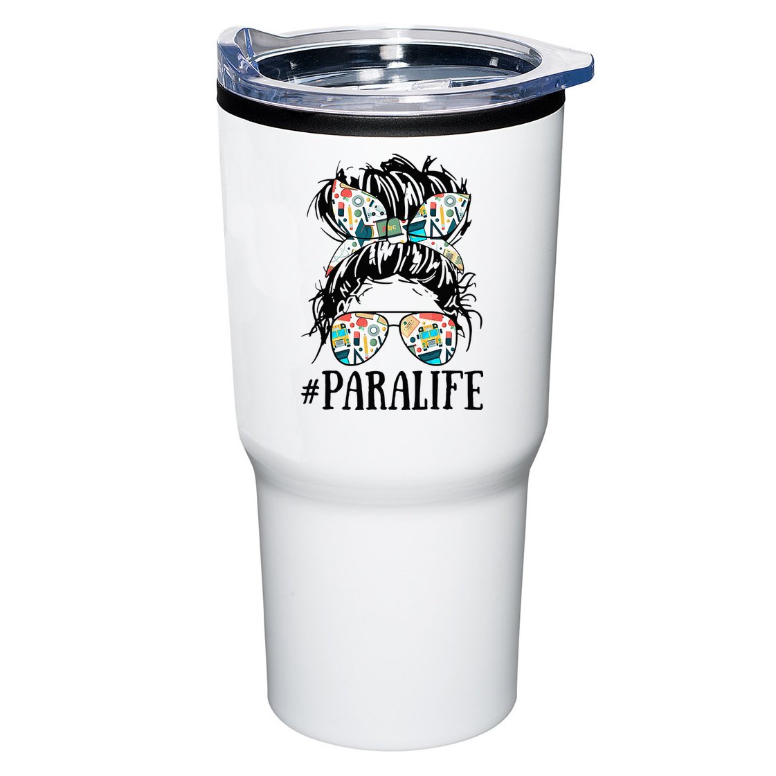 Teacher Messy Bun Paraprofessional Life Tumbler