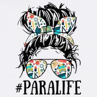 Teacher Messy Bun Paraprofessional Life Tumbler