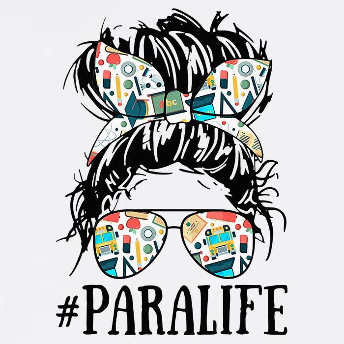 Teacher Messy Bun Paraprofessional Life Tumbler