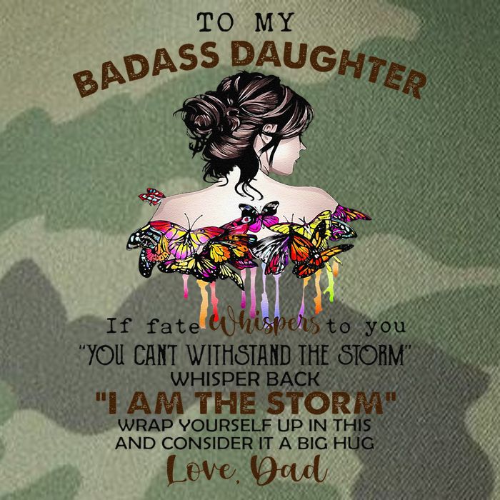 To My Badass Daughter If Fate Whispers To You You ... Dad Legacy Tie Dye Trucker Hat