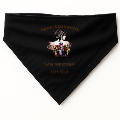 To My Badass Daughter If Fate Whispers To You You ... Dad USA-Made Doggie Bandana