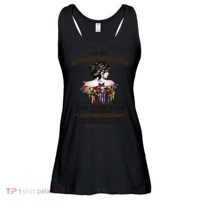 To My Badass Daughter If Fate Whispers To You You ... Dad Ladies Essential Flowy Tank