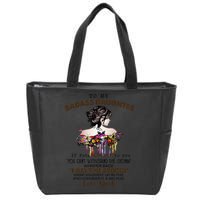 To My Badass Daughter If Fate Whispers To You You ... Dad Zip Tote Bag
