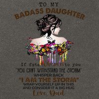 To My Badass Daughter If Fate Whispers To You You ... Dad Cotton Canvas Backpack