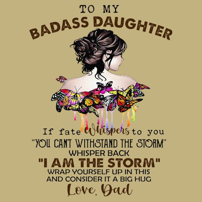 To My Badass Daughter If Fate Whispers To You You ... Dad Magnet