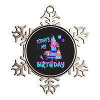 Todays My Birthday Llama Boy Girl Family Party Decorations Metallic Star Ornament