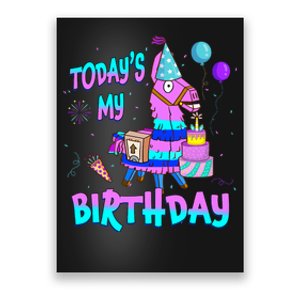 Todays My Birthday Llama Boy Girl Family Party Decorations Poster