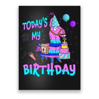 Todays My Birthday Llama Boy Girl Family Party Decorations Poster