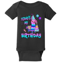 Todays My Birthday Llama Boy Girl Family Party Decorations Baby Bodysuit