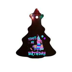 Todays My Birthday Llama Boy Girl Family Party Decorations Ceramic Tree Ornament